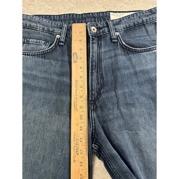 Rag & Bone Logan Jeans Womens 30 Blue Mid Rise Wide Leg Relaxed Denim Baggy - Picture 10 of 11